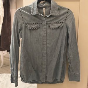 Erin Wasson x RVCA Chambray Western Top